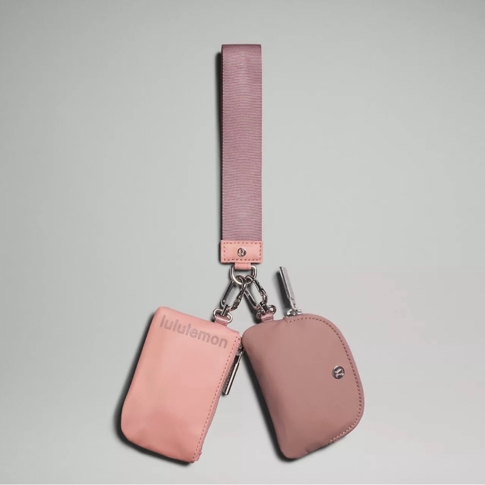 Lululemon Dual Pouch Wristlet- Pink Pastel/Twilight Rose